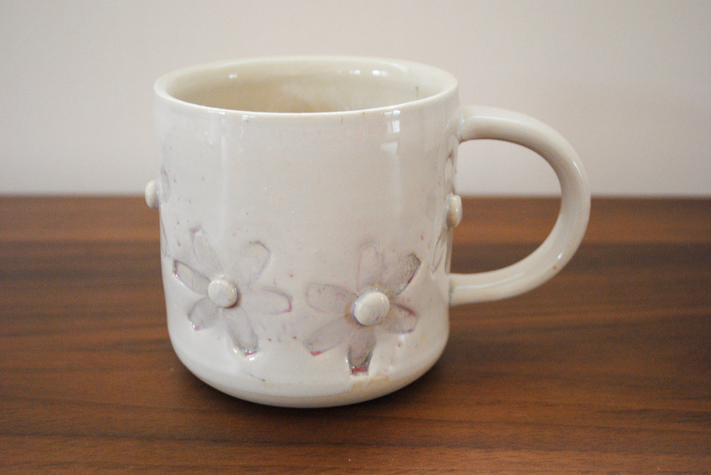 soft pink flower mugs
